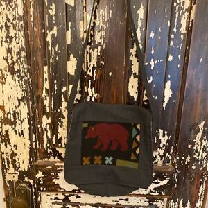 EUC homemade Bear camping canvas bag.